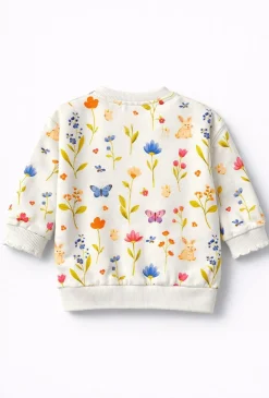Bluza niemowlęca z kwiatowym printem i falbanką