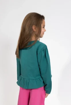 Bluza rozpinana na guziczki z serduszkami