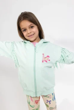 Bluza rozpinana z kapturem dziewczęca