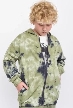 Bluza rozpinana z kapturem - kamuflage