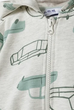 Bluza rozpinana z kapturem w samochody dla chłopca