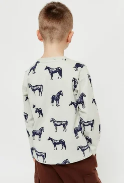 Bluza w stylu henley z nadrukiem
