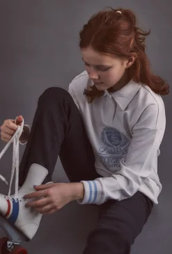 Bluza z kołnierzykiem dla dziewczynki - polo