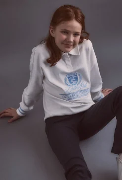 Bluza z kołnierzykiem dla dziewczynki - polo