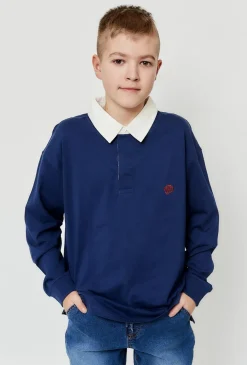 Bluza z kołnierzykiem - granatowa - Limited Edition