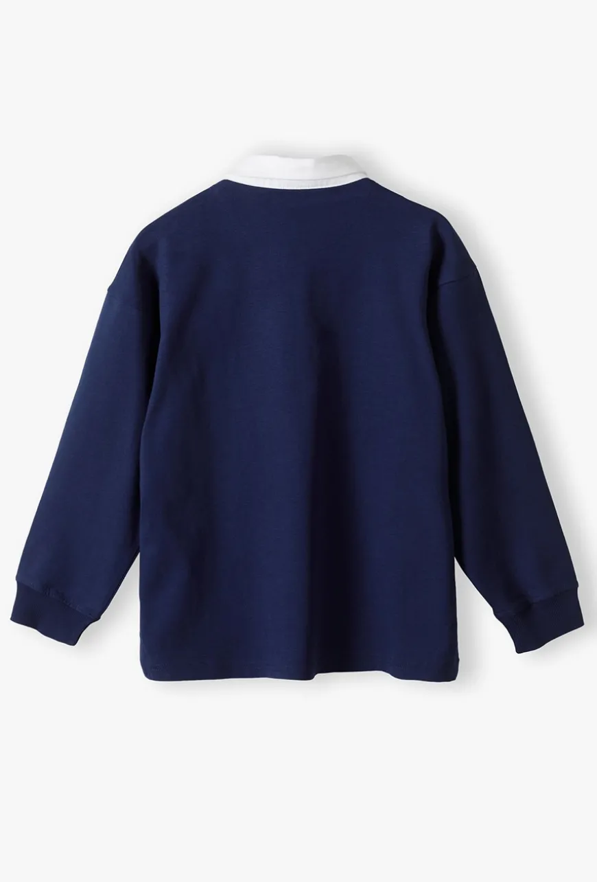 Bluza z kołnierzykiem - granatowa - Limited Edition