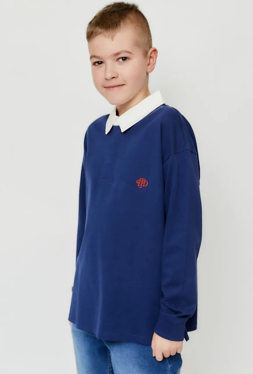 Bluza z kołnierzykiem - granatowa - Limited Edition