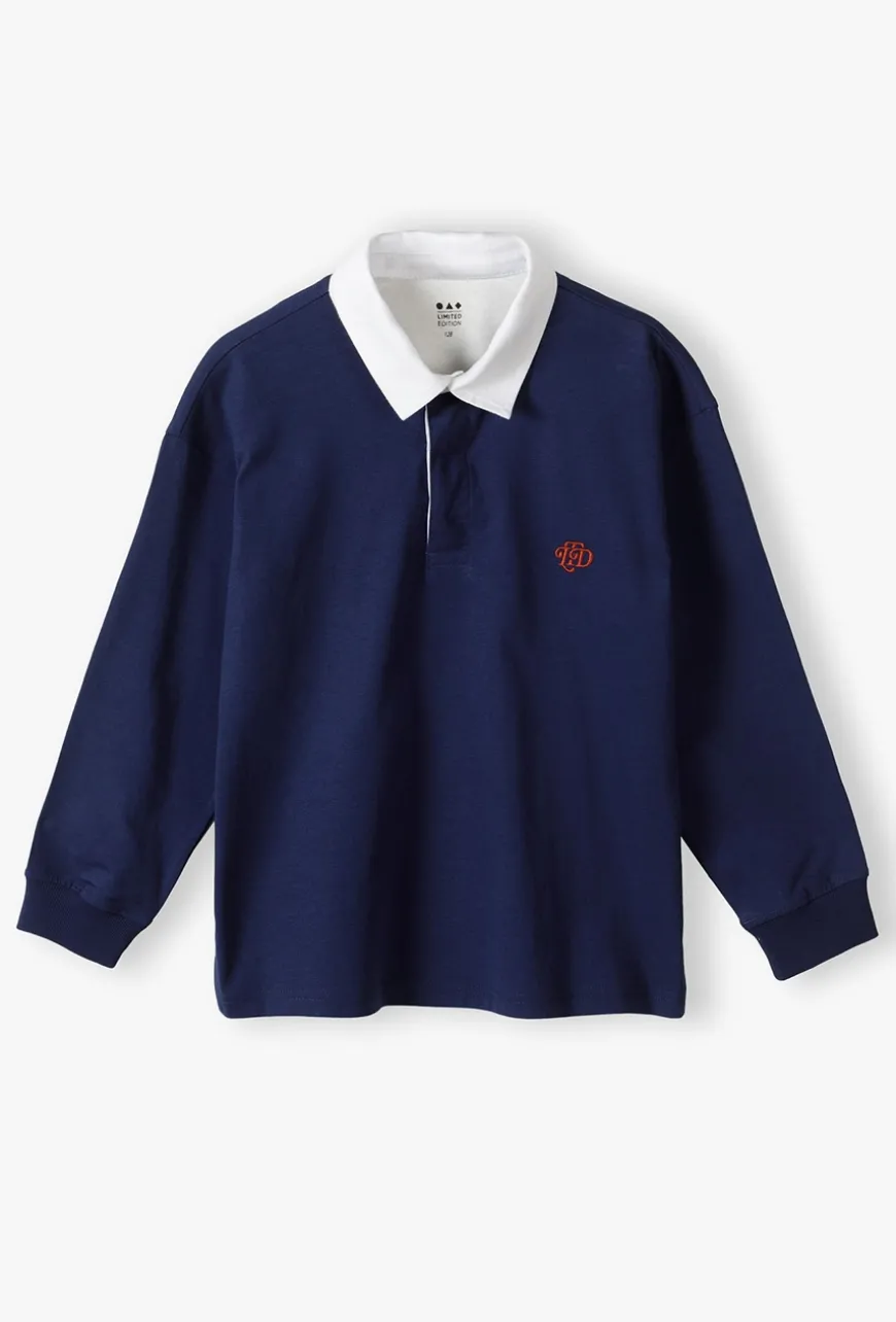 Bluza z kołnierzykiem - granatowa - Limited Edition