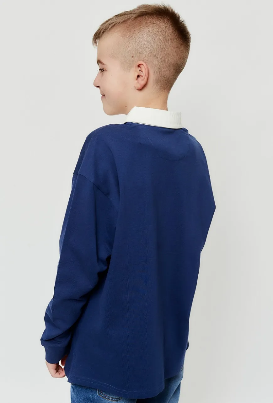 Bluza z kołnierzykiem - granatowa - Limited Edition