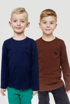 Bluzki chłopięce z długim rękawem 2-pak