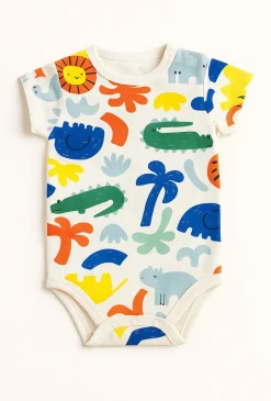 Body krótkim rękawem w kolorowy print