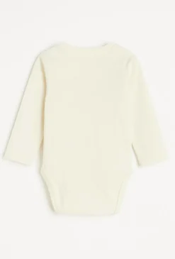 Body niemowlęce chłopięce z długim rękawem i nadrukiem narciarza