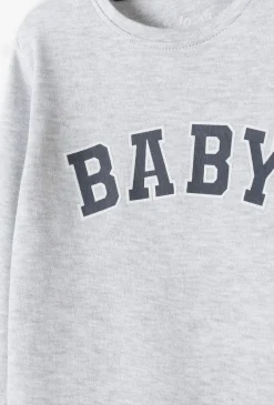 Body niemowlęce z długim rękawem – z napisem BABY
