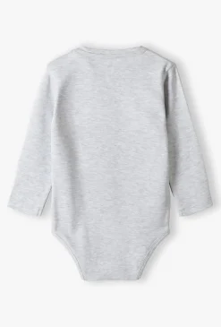 Body niemowlęce z długim rękawem – z napisem BABY