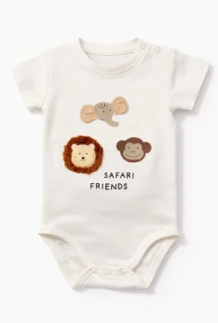 Body niemowlęce z krótkim rękawem „Safari Friends”