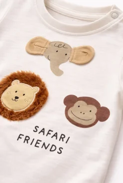Body niemowlęce z krótkim rękawem „Safari Friends”