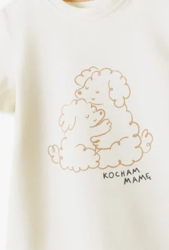 Body niemowlęce z pieskami - KOCHAM MAMĘ