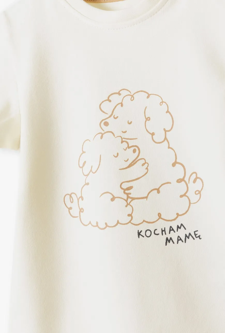 Body niemowlęce z pieskami - KOCHAM MAMĘ