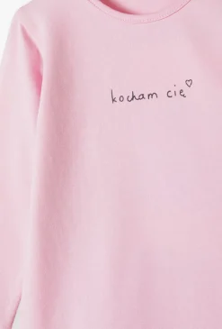 Body różowe z długim rękawem