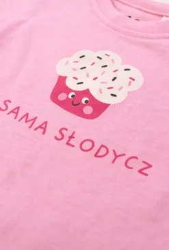Body z krótkim rękawem niemowlęce dziewczęce „Sama Słodycz”