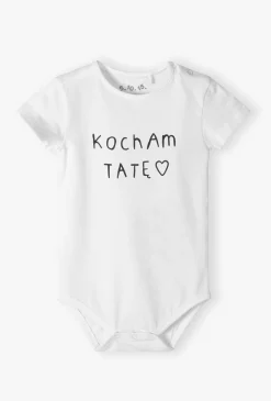 Body z krótkim rękawem z napisem „Kocham Tatę” dla dziewczynki