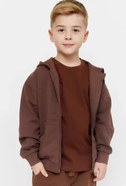 Brązowa bluza rozpinana z kapturem - Limited Edition
