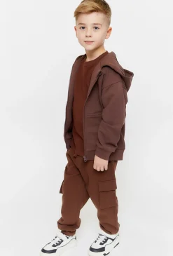 Brązowe spodnie dresowe w stylu bojówek - Limited Edition