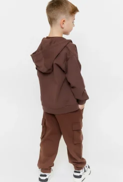 Brązowe spodnie dresowe w stylu bojówek - Limited Edition