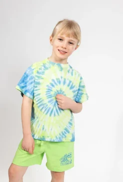 Chłopięca koszulka z krótkim rękawem w stylu tie-dye