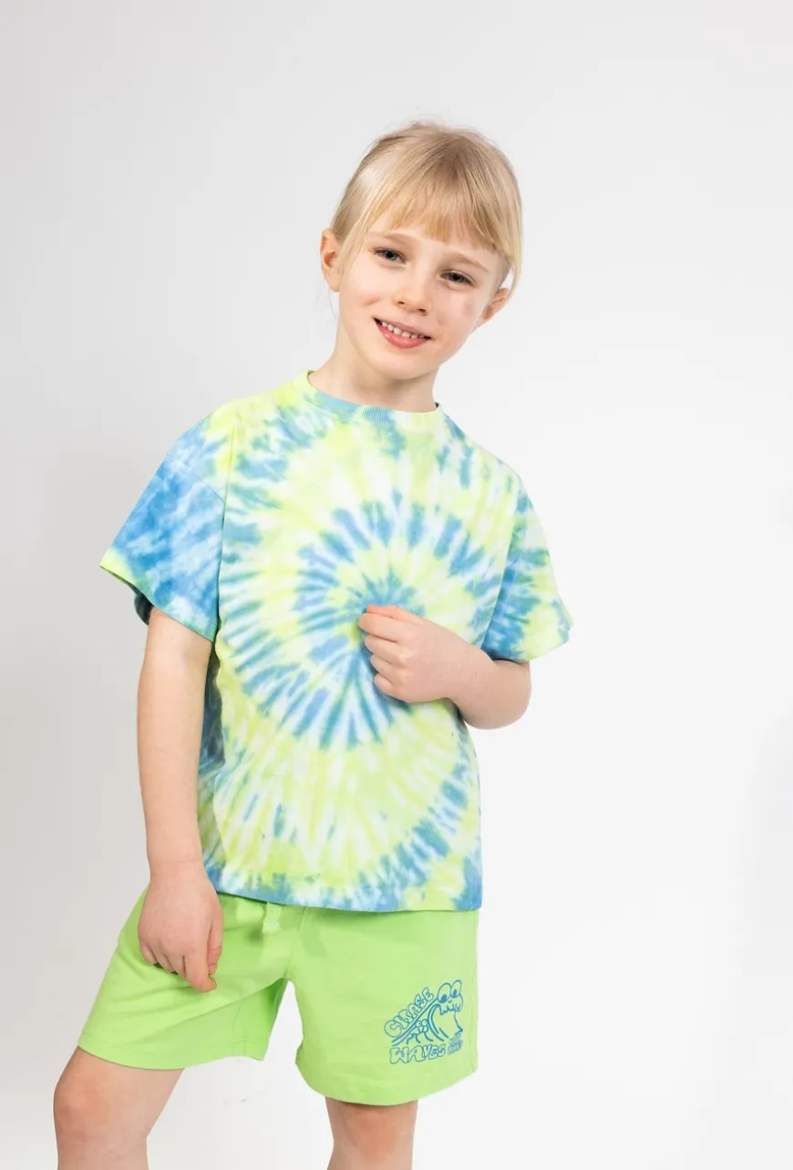 Chłopięca koszulka z krótkim rękawem w stylu tie-dye