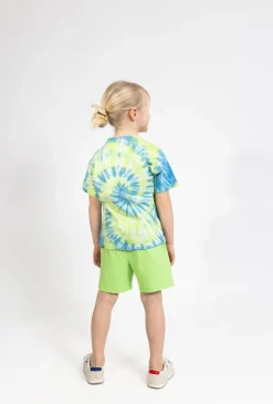 Chłopięca koszulka z krótkim rękawem w stylu tie-dye
