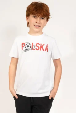 Chłopięca koszulka z nadrukiem piłkarskim