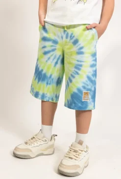 Chłopięce szorty dzianinowe z efektem tie-dye