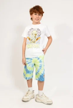 Chłopięce szorty dzianinowe z efektem tie-dye