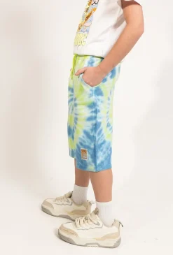Chłopięce szorty dzianinowe z efektem tie-dye