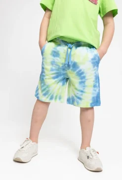 Chłopięce szorty z efektem tie-dye