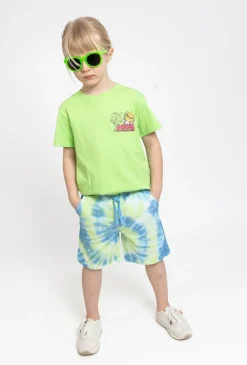 Chłopięce szorty z efektem tie-dye