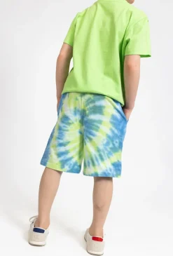 Chłopięce szorty z efektem tie-dye