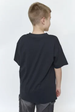 Chłopięcy t-shirt czarny z nadrukiem