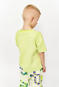 Chłopięcy t-shirt w jasnozielone paski