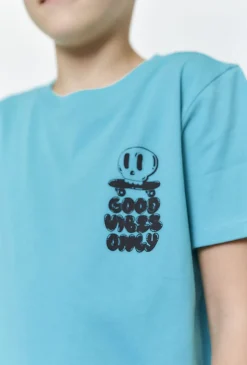Chłopięcy t-shirt z małym nadrukiem