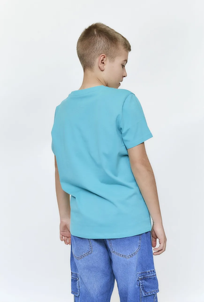 Chłopięcy t-shirt z małym nadrukiem