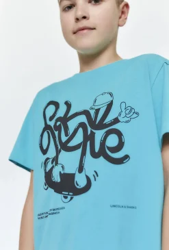 Chłopięcy t-shirt z nadrukiem