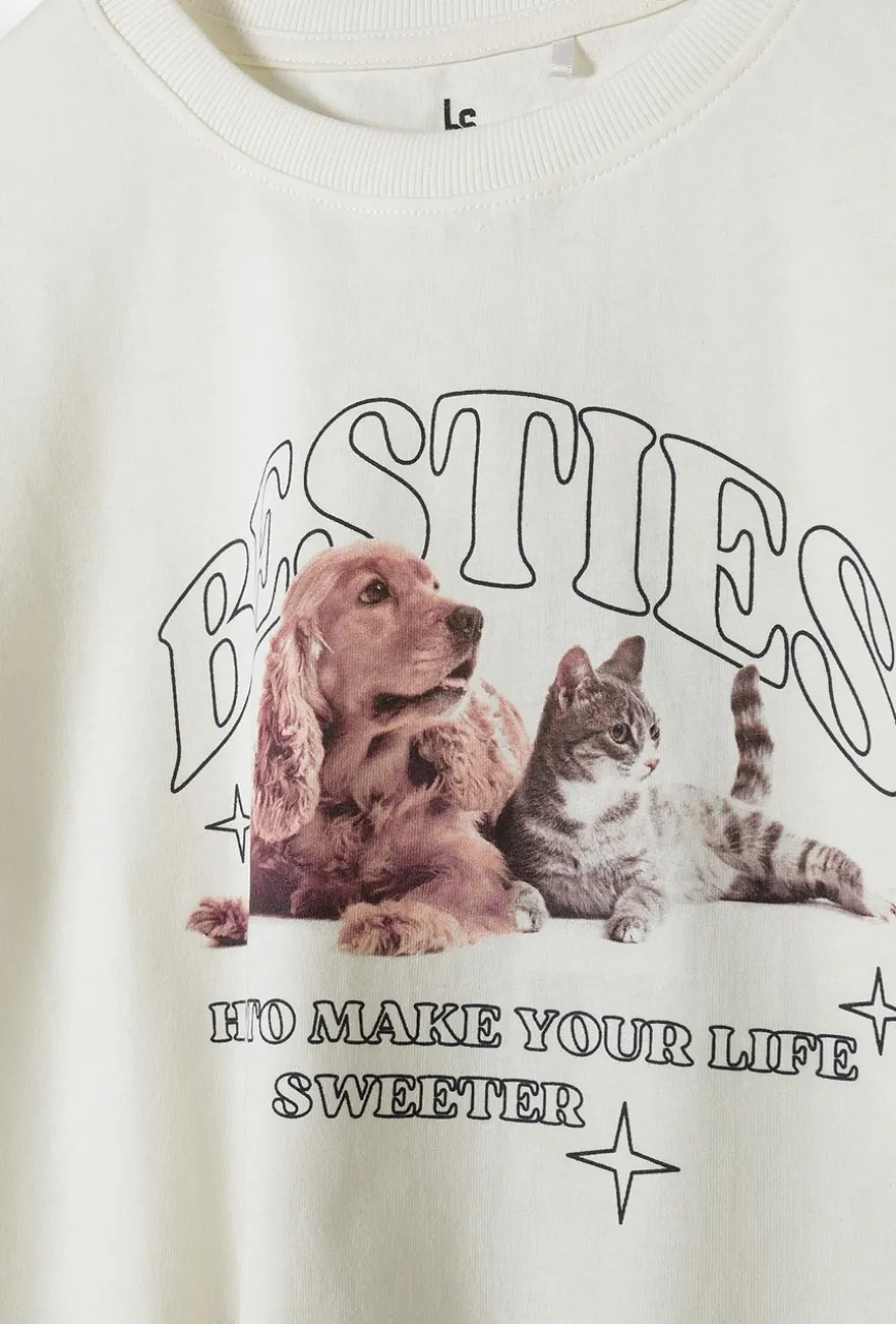 Crop top dziewczęcy „Besties”