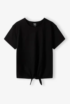 Crop top dziewczęcy z wiązaniem