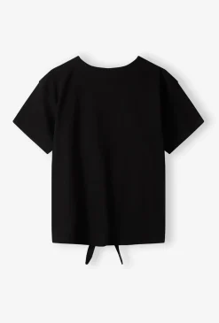 Crop top dziewczęcy z wiązaniem