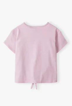 Crop top dziewczęcy z wiązaniem