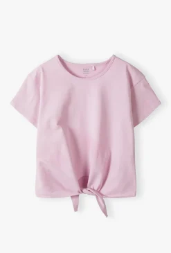 Crop top dziewczęcy z wiązaniem
