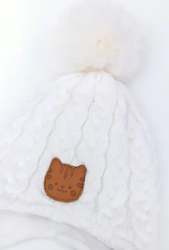 Czapka niemowlęca z pomponem