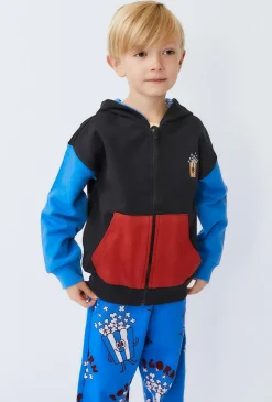 Czarna bluza chłopięca z kapturem i haftem - Limited Edition